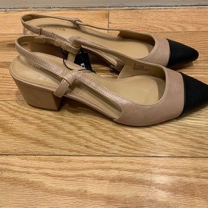 Toe Cap Slingback Block Heels